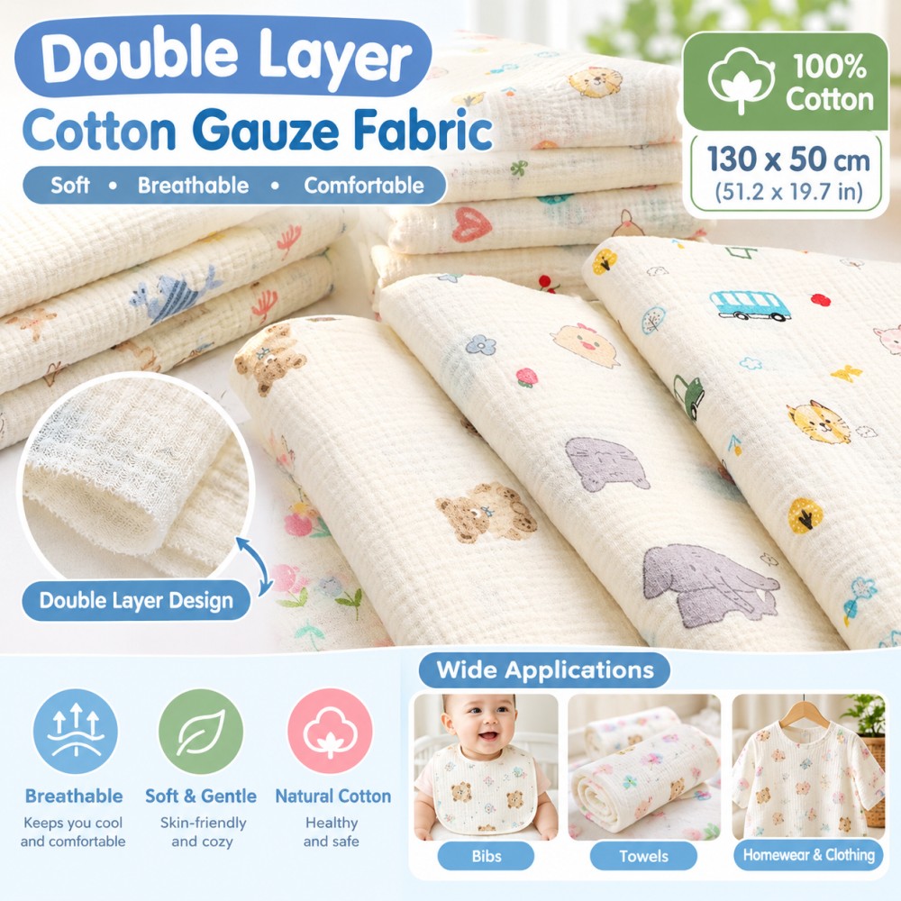 130x50cmcotton double-layer ga - огляд і ціна Baby Clothing Usa